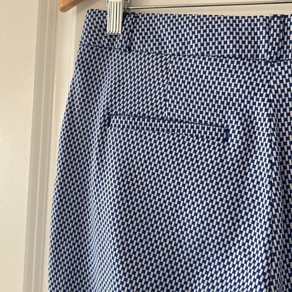 Banana Republic Factory 4 ankle pants Sloan curvy fit blue white - Picture 10 of 14